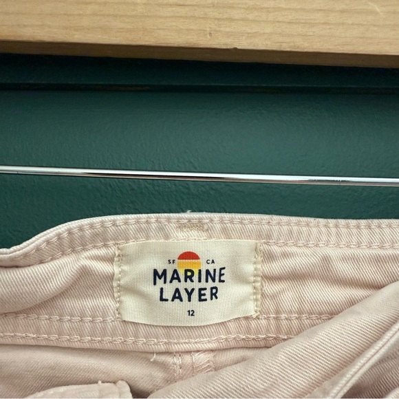 Marine Layer Bridget Slim Wide Leg Crop in Peach Whip - Picture 5 of 9